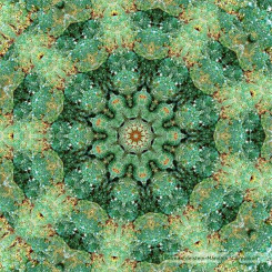 Glasuntersetzer Edelsteinmandala Chrysokoll