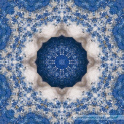 Glasuntersetzer Edelsteinmandala Lapislazuli