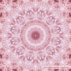 Glasuntersetzer Edelsteinmandala Rosenquarz