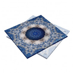 Glasuntersetzer Edelsteinmandala Lapislazuli